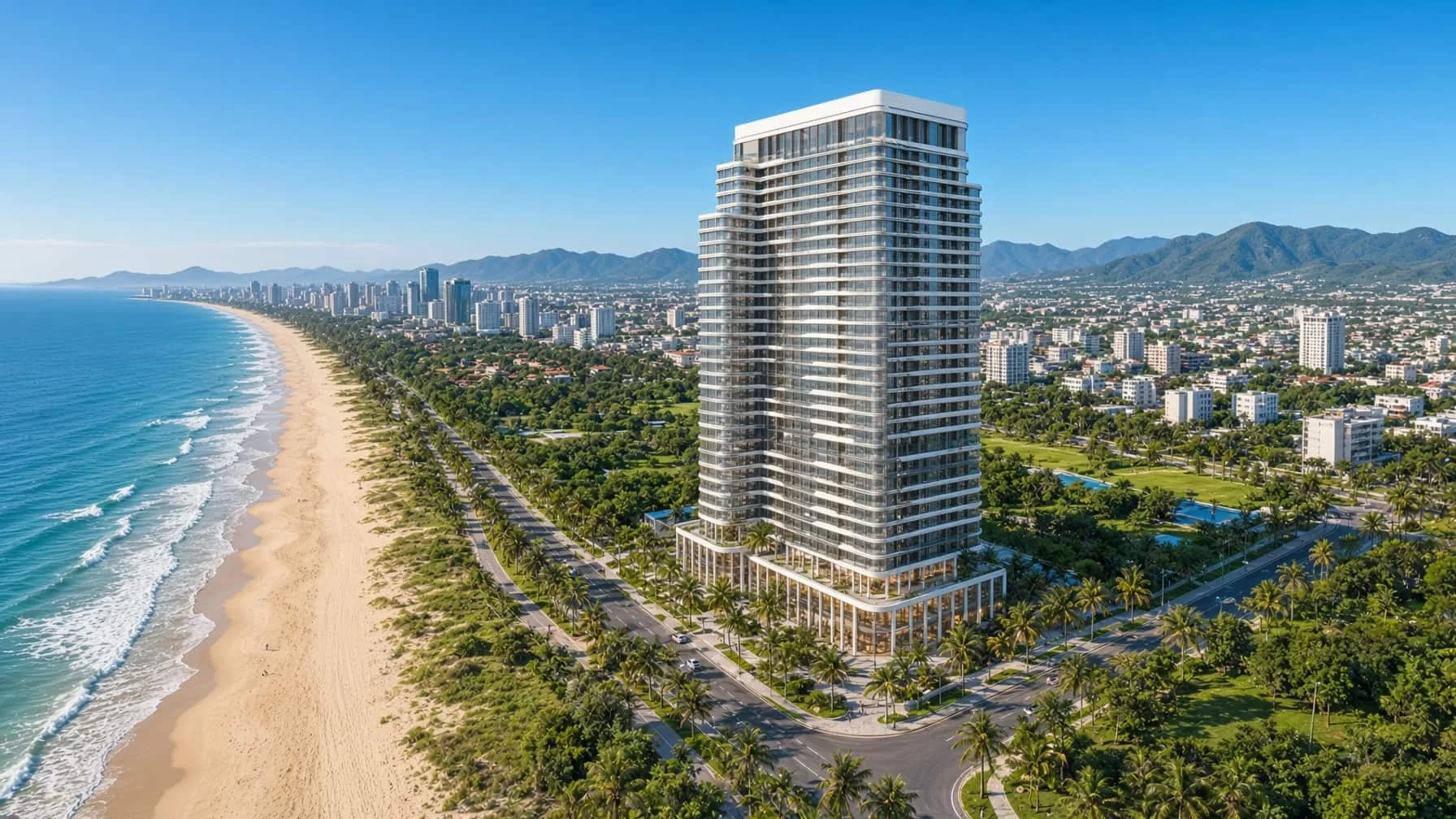 Tòa tháp bên bờ biển